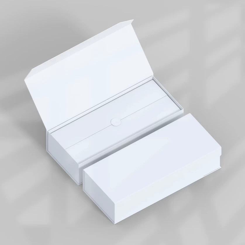 质感翻盖纸盒快递打包盒飞机盒vi展示效果智能贴图样机PSD素材【007】